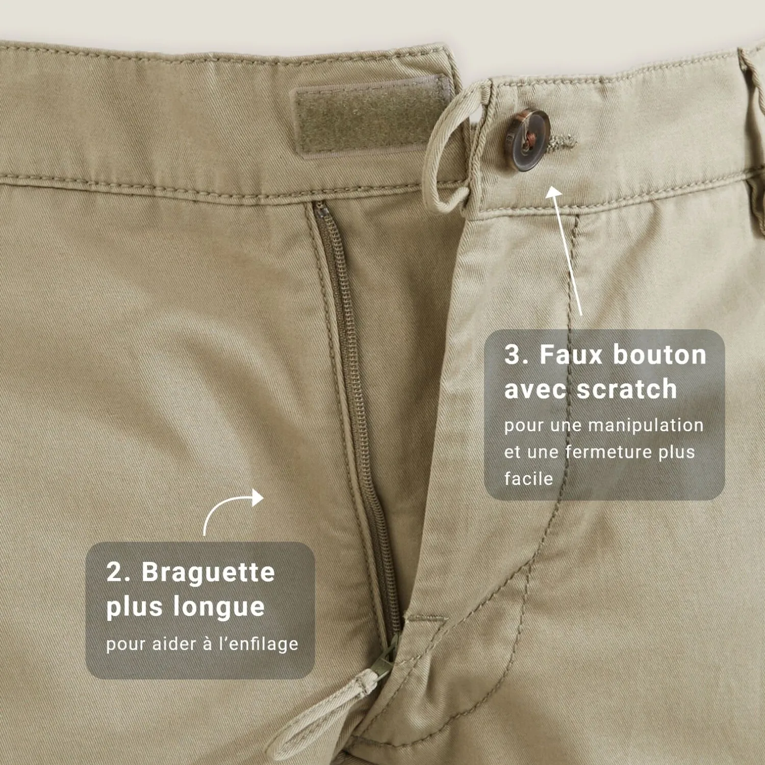Jules Bermuda cargo pour personne à mobilité réduite- Short & Bermuda