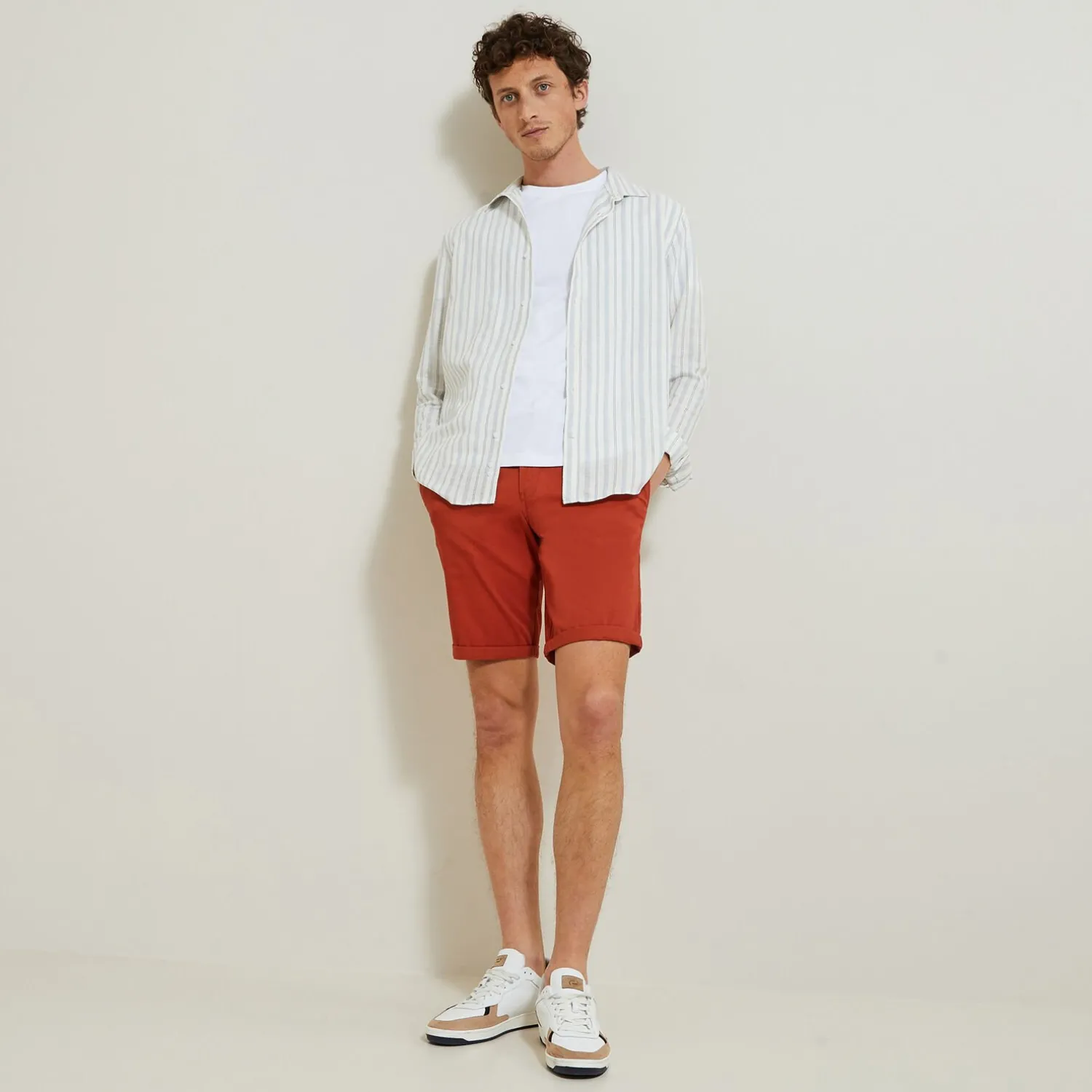 Jules Bermuda chino uni avec ceinture- Short & Bermuda