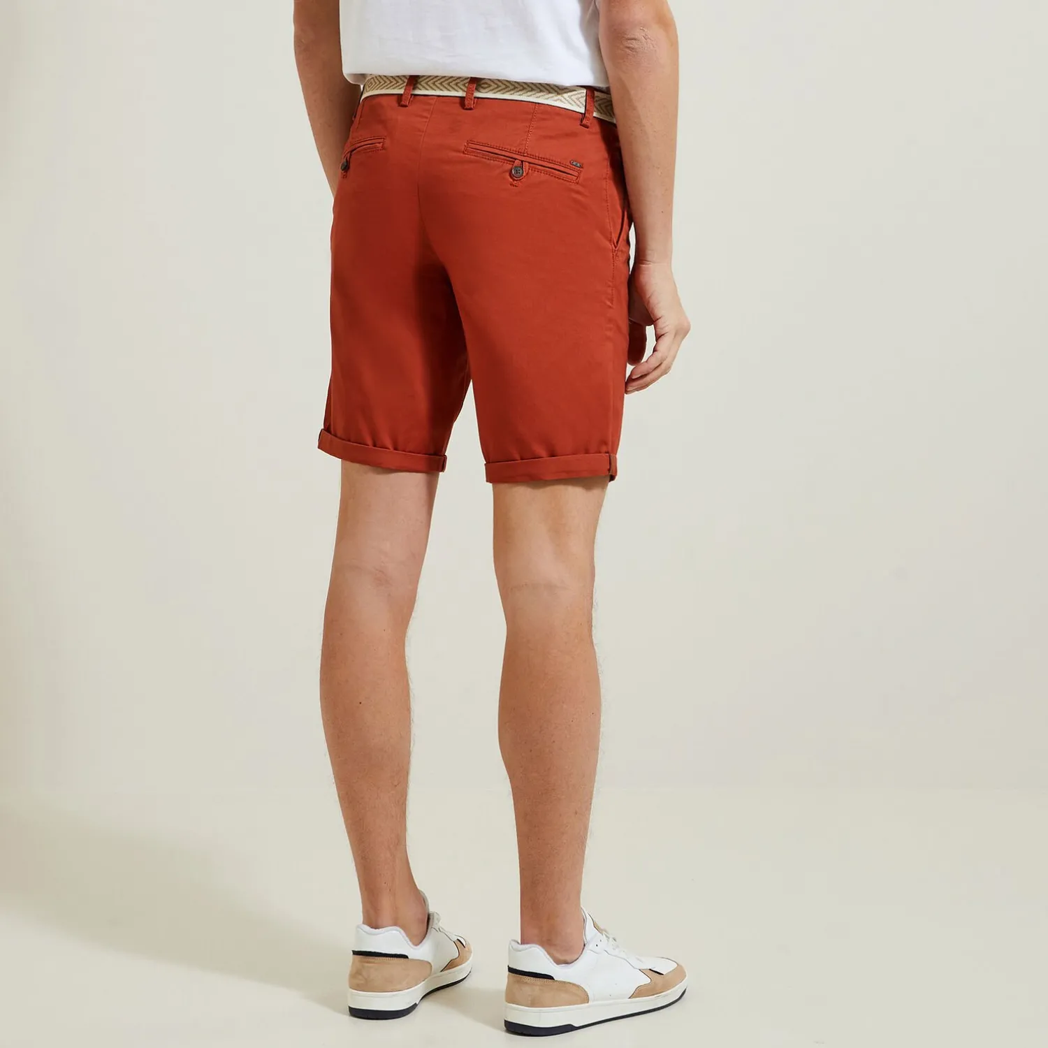 Jules Bermuda chino uni avec ceinture- Short & Bermuda