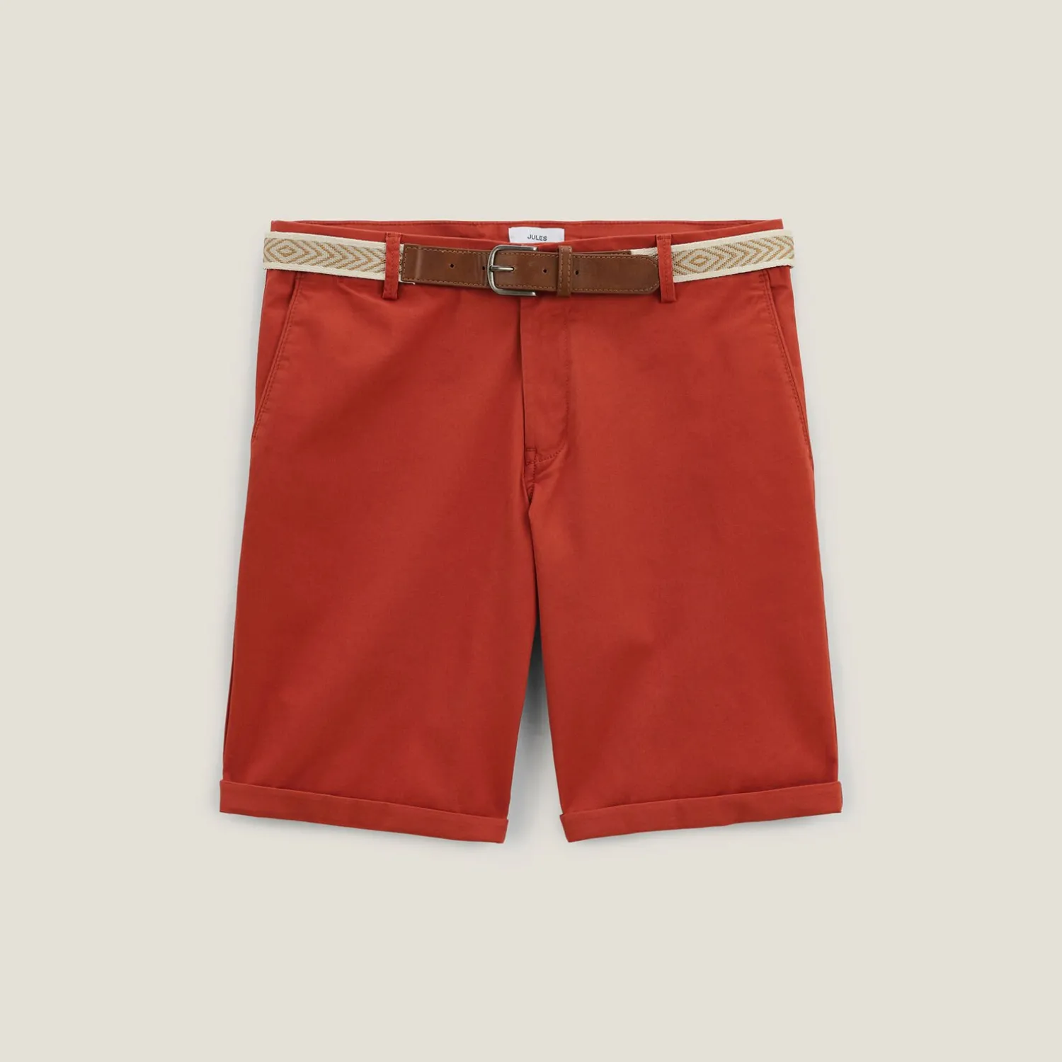 Jules Bermuda chino uni avec ceinture- Short & Bermuda