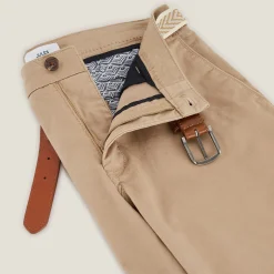 Jules Bermuda chino uni avec ceinture- Short & Bermuda