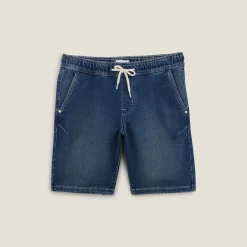 Jules Bermuda en jean effet maille- Short & Bermuda
