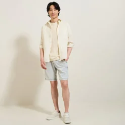 Jules Bermuda en jean effet maille- Short & Bermuda