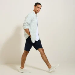 Jules Bermuda uni en coton lin- Short & Bermuda