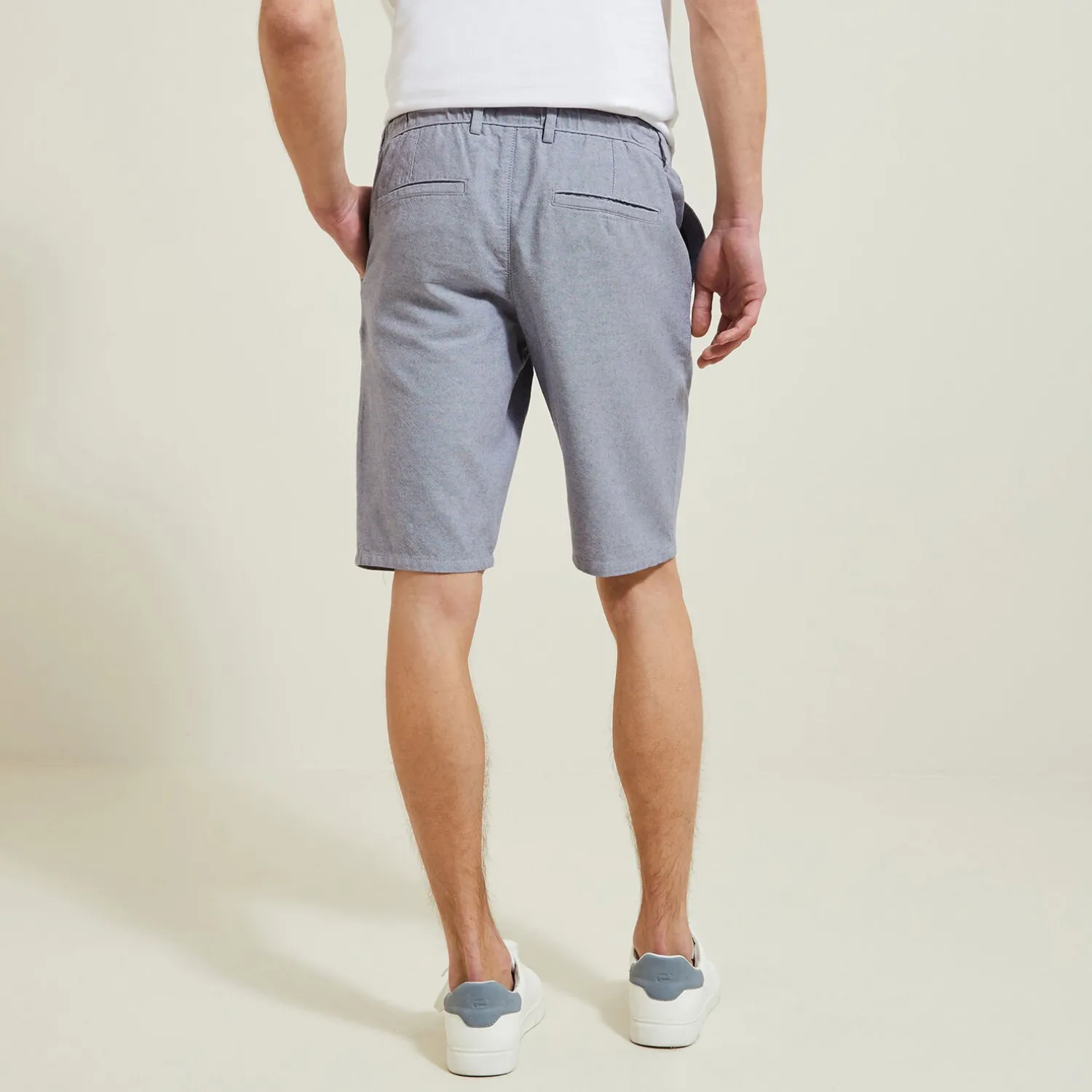 Jules Bermuda uni en coton lin- Short & Bermuda
