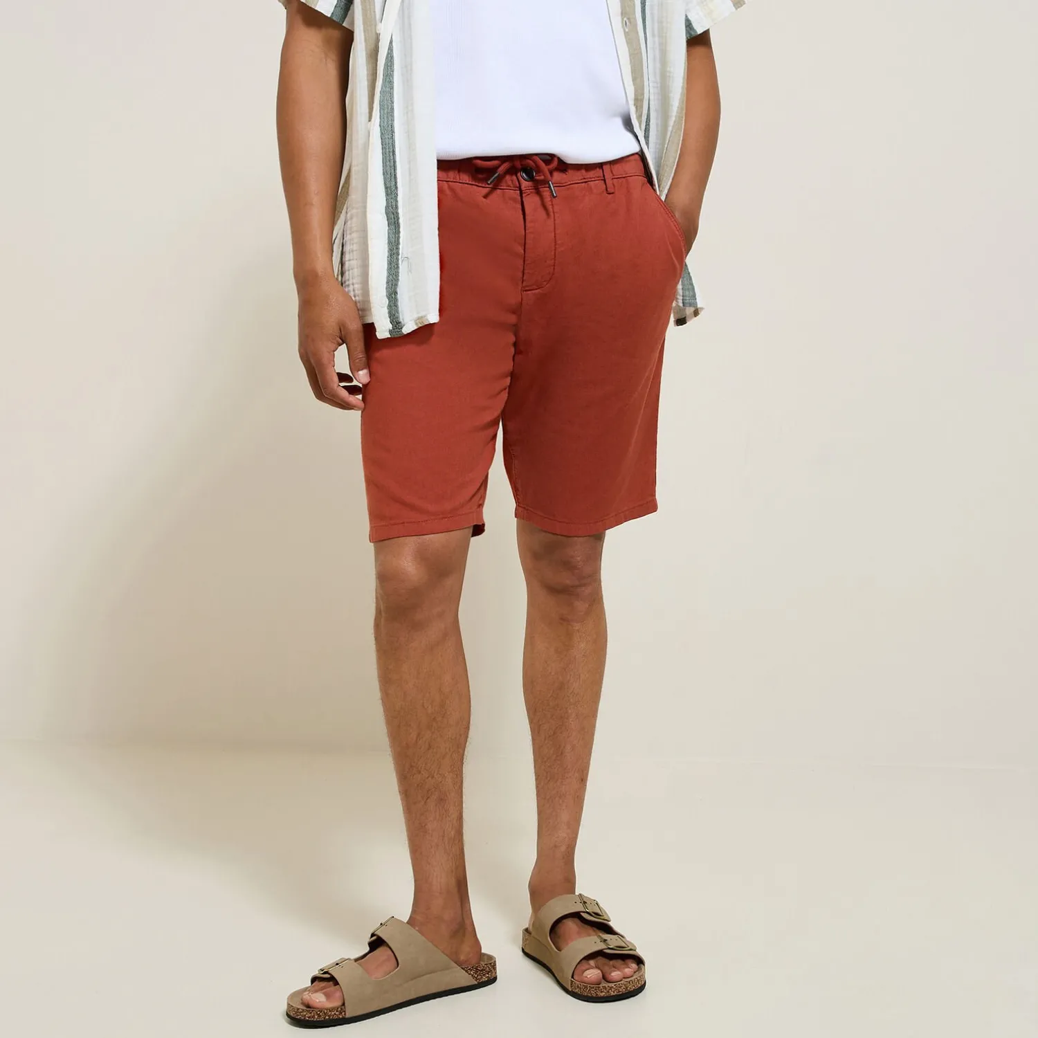 Jules Bermuda uni en coton lin- Short & Bermuda