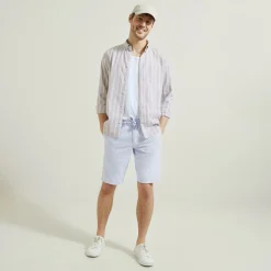 Jules Bermuda uni en coton lin- Short & Bermuda