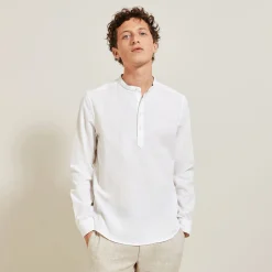 Jules Chemise en coton col mao- Chemise