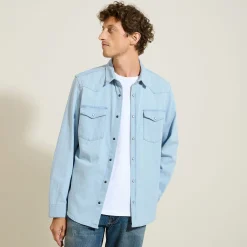 Jules Chemise en coton denim western- Chemise