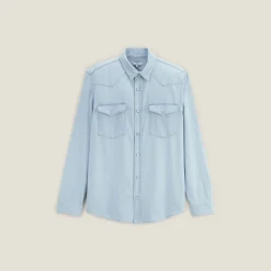 Jules Chemise en coton denim western- Chemise