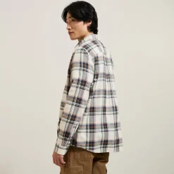 Jules Chemise en coton flanelle à carreaux- Chemise