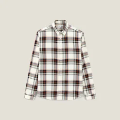 Jules Chemise en coton flanelle à carreaux- Chemise