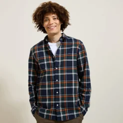 Jules Chemise en coton flanelle à carreaux- Chemise