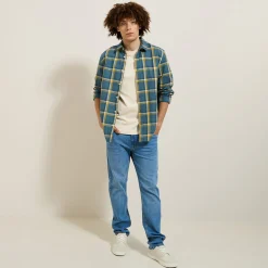 Jules Chemise en coton flanelle à carreaux- Chemise