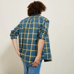Jules Chemise en coton flanelle à carreaux- Chemise