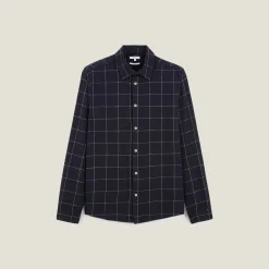 Jules Chemise en coton flanelle à carreaux- Chemise