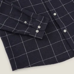 Jules Chemise en coton flanelle à carreaux- Chemise