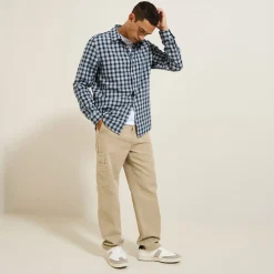 Jules Chemise en coton flanelle à carreaux- Chemise