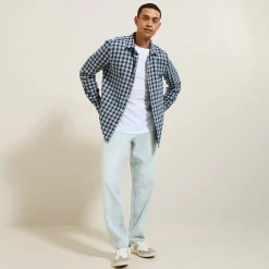 Jules Chemise en coton flanelle à carreaux- Chemise