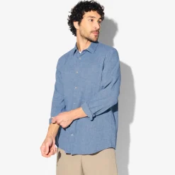 Jules Chemise en coton flanelle col classique- Chemise