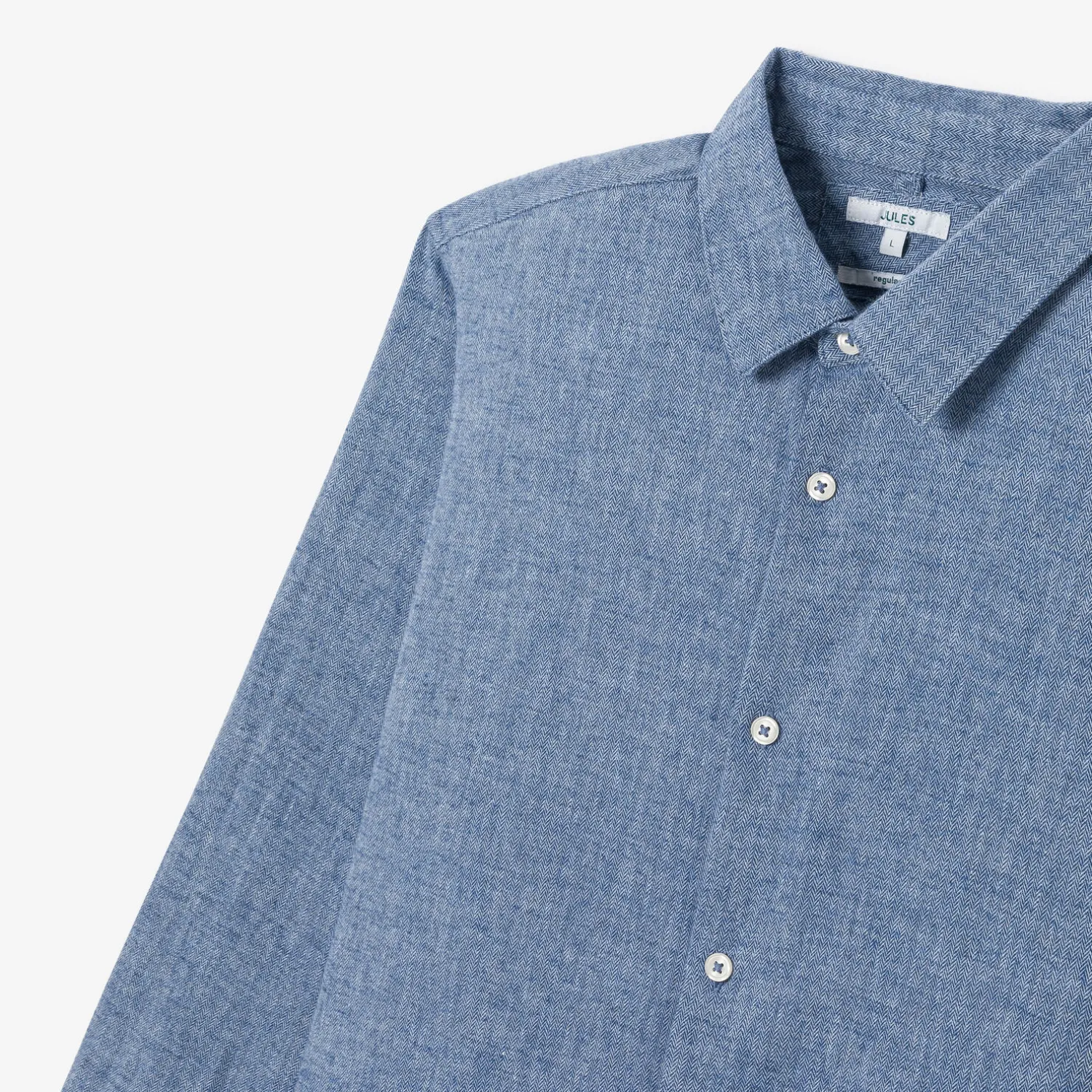 Jules Chemise en coton flanelle col classique- Chemise