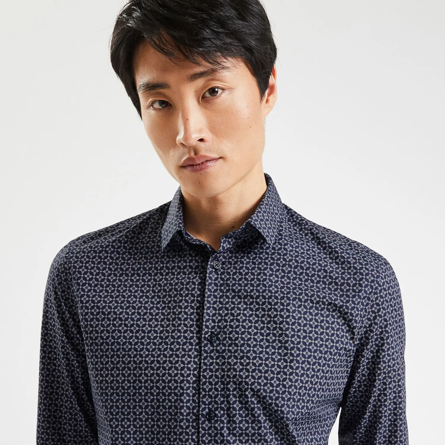 Jules Chemise en coton imprimé géométrique- Chemise Formelle|Chemise