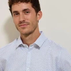 Jules Chemise en coton imprimé géométrique- Smart Casual|Chemise Formelle