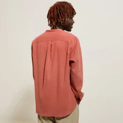 Jules Chemise en coton lin col mao- Chemise