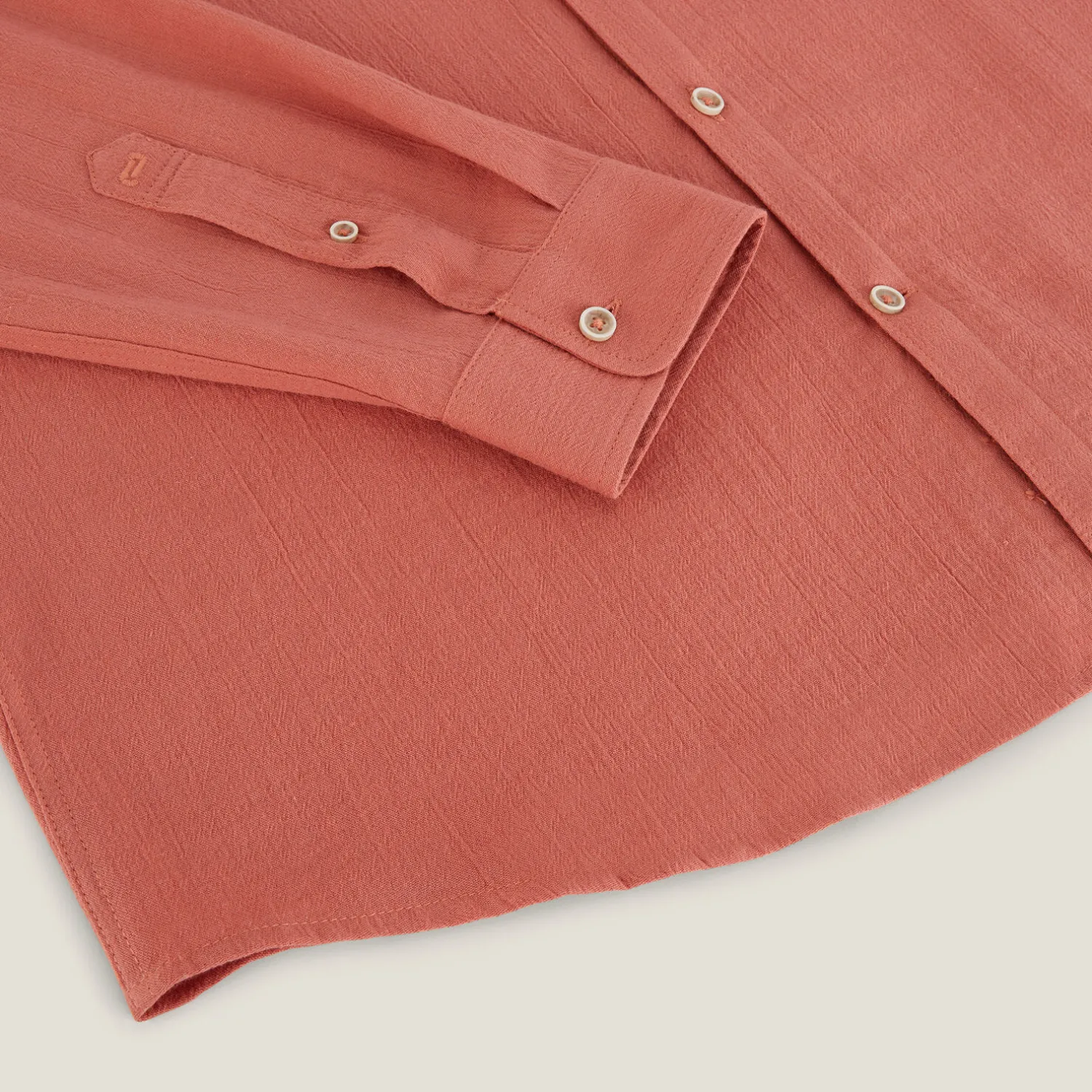 Jules Chemise en coton lin col mao- Chemise