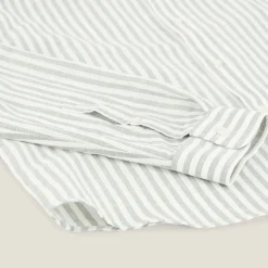 Jules Chemise en coton lin rayée col boutonné- Chemise