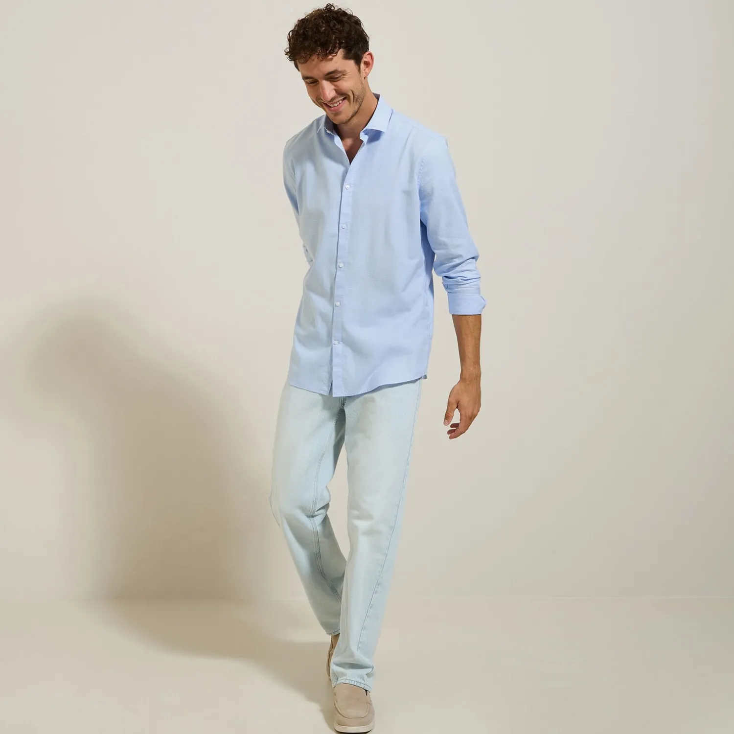 Jules Chemise en coton petits motifs- Chemise Formelle|Chemise