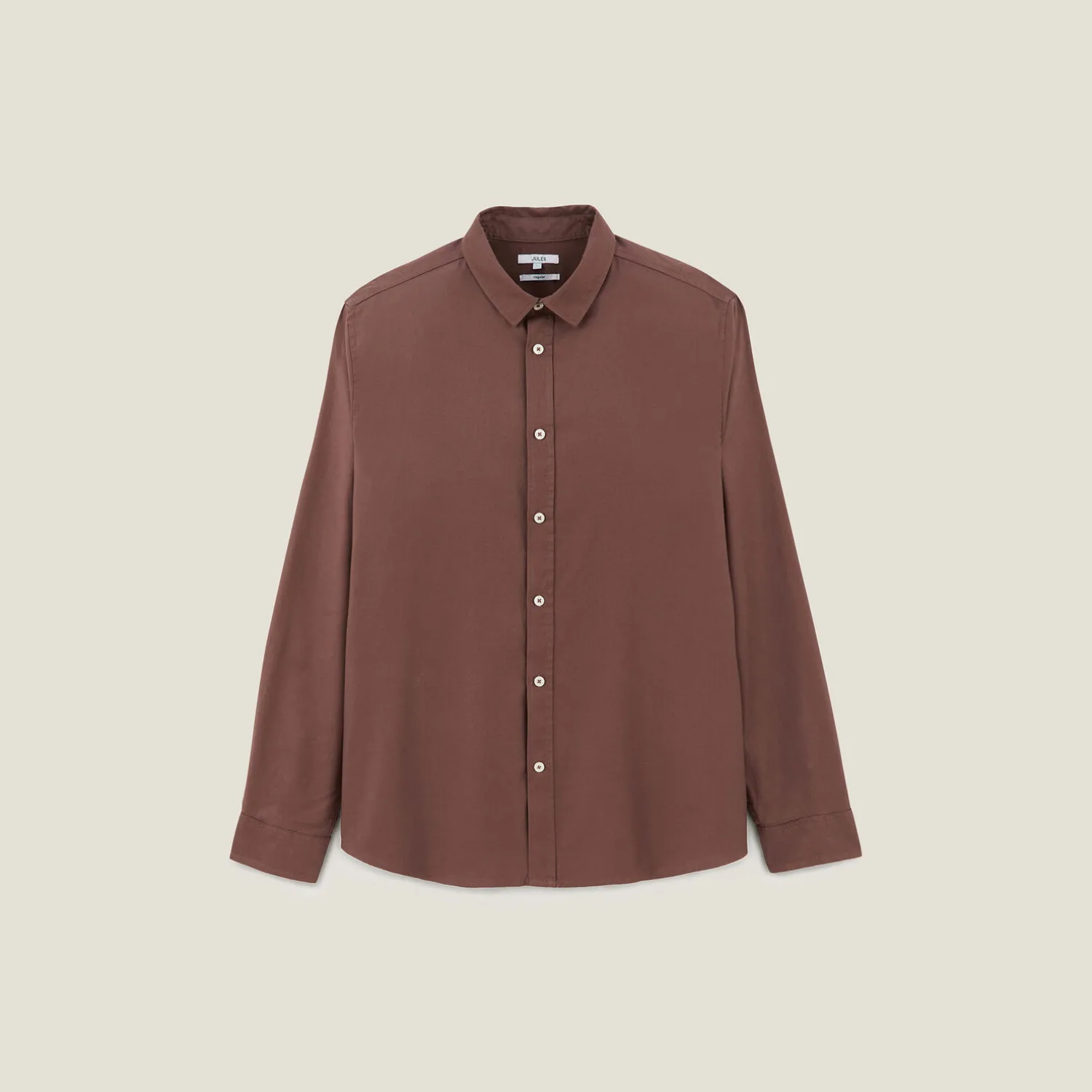 Jules Chemise en coton piqué unie- Chemise