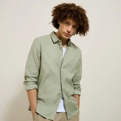 Jules Chemise en coton piqué unie- Chemise