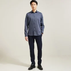 Jules Chemise en coton sans repassage micro point- Collection Mariage|Chemise Repassage Facile