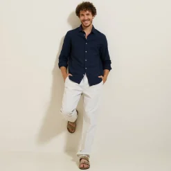 Jules Chemise en coton seersucker rayée- Smart Casual|Chemise Formelle