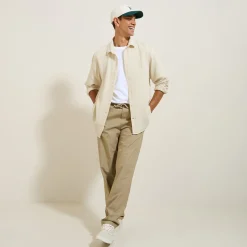 Jules Chemise en gaze de coton unie col boutonné- Chemise