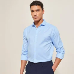 Jules Chemise regular sans repassage unie coton- Collection Mariage|Chemise Repassage Facile
