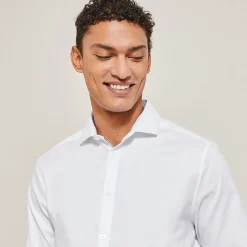 Jules Chemise regular sans repassage unie coton- Collection Mariage|Chemise Repassage Facile