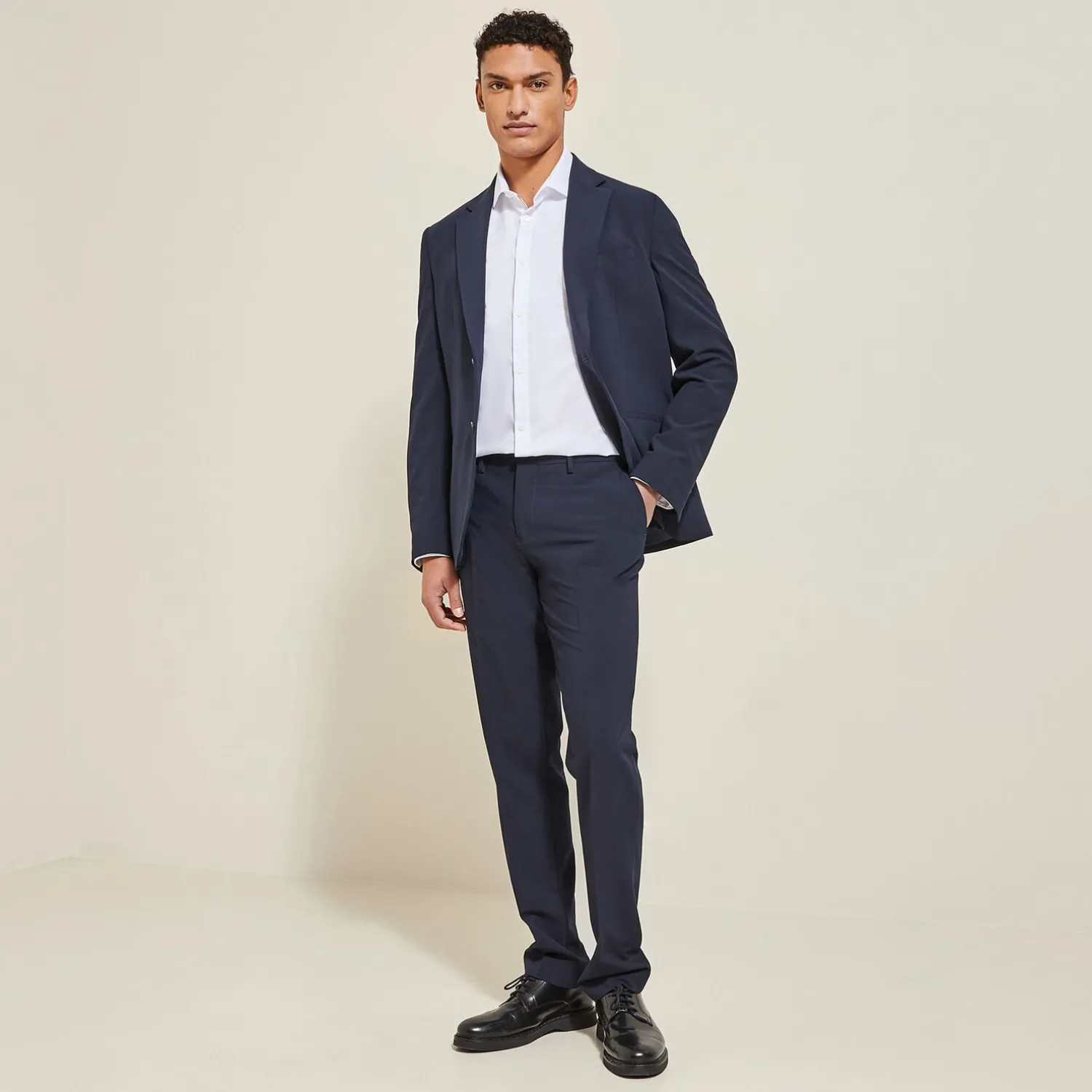 Jules Chemise regular sans repassage unie coton- Collection Mariage|Chemise Repassage Facile