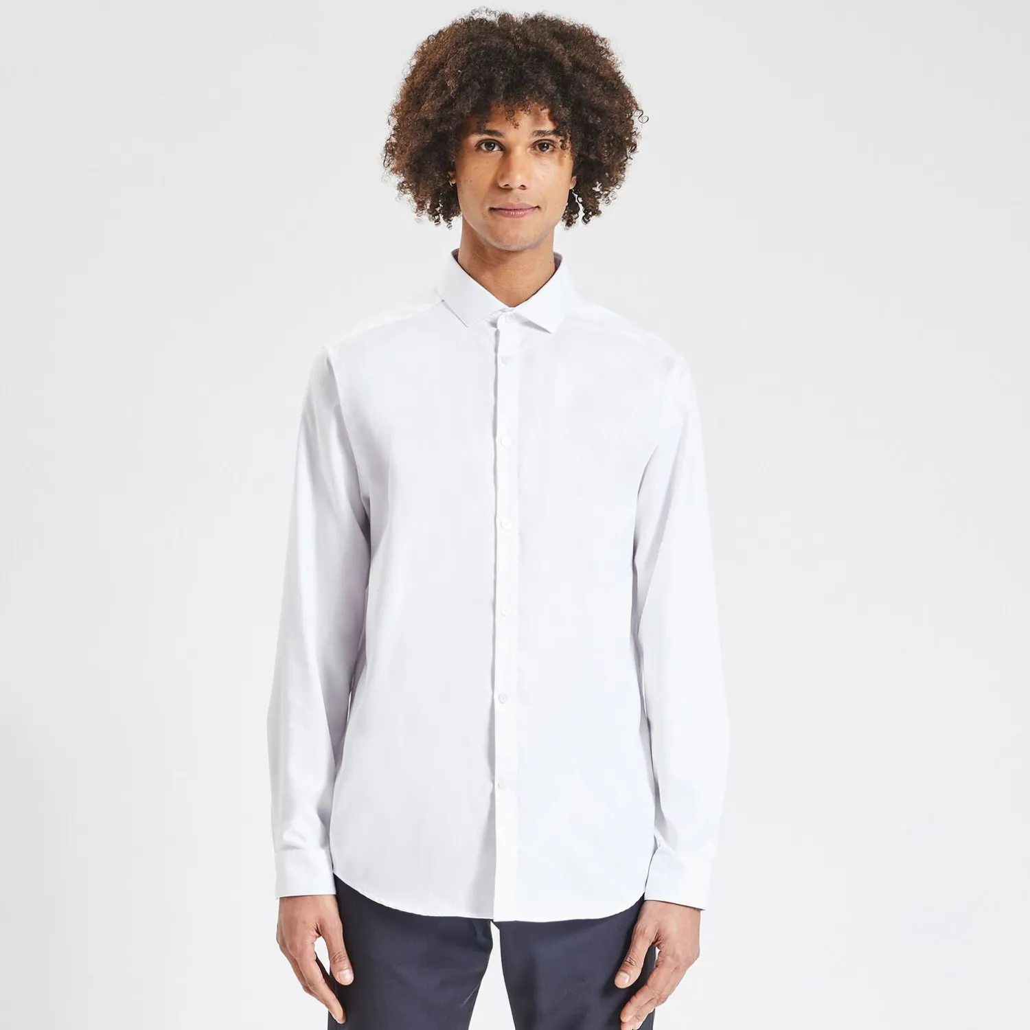 Jules Chemise regular sans repassage unie coton- Collection Mariage|Chemise Repassage Facile