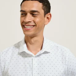 Jules Chemise sans repassage en coton imprimée- Smart Casual|Chemise Repassage Facile