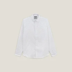 Jules Chemise sans repassage en coton imprimée- Smart Casual|Chemise Repassage Facile