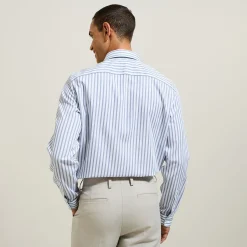 Jules Chemise sans repassage regular en coton rayée- Chemise Repassage Facile|Chemise Formelle