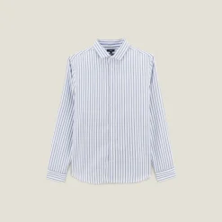 Jules Chemise sans repassage regular en coton rayée- Chemise Repassage Facile|Chemise Formelle