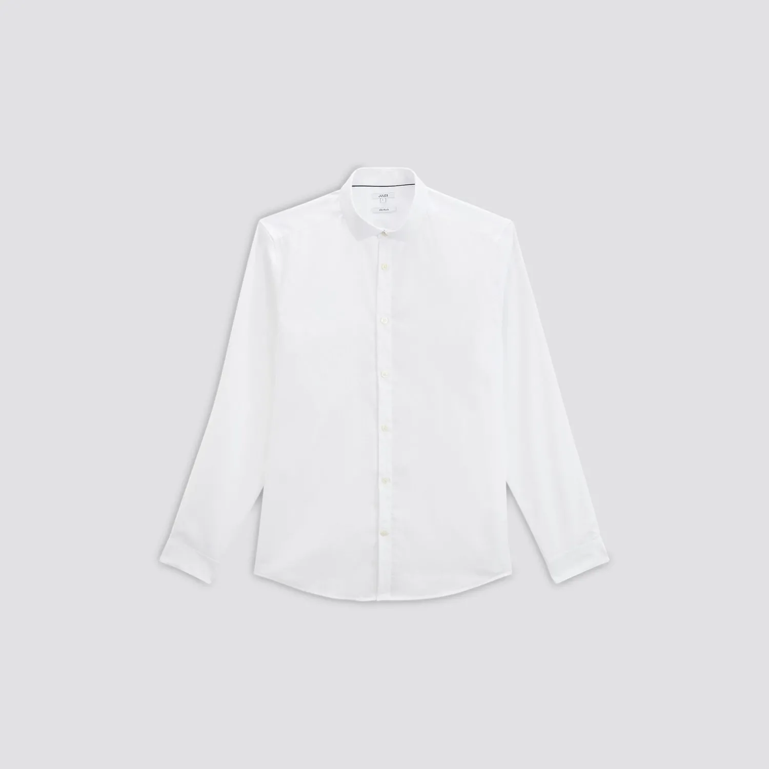 Jules Chemise slim sans repassage unie coton- Collection Mariage|Chemise Repassage Facile