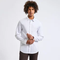 Jules Chemise slim unie coton satin- Collection Mariage|Chemise Formelle