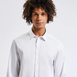 Jules Chemise slim unie coton satin- Collection Mariage|Chemise Formelle