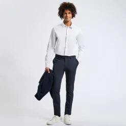 Jules Chemise slim unie coton satin- Collection Mariage|Chemise Formelle