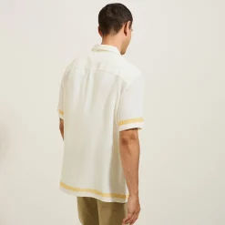 Jules Chemisette en coton imprimé placé- Chemise