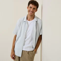 Jules Chemisette en gaze de coton texturée- Chemise